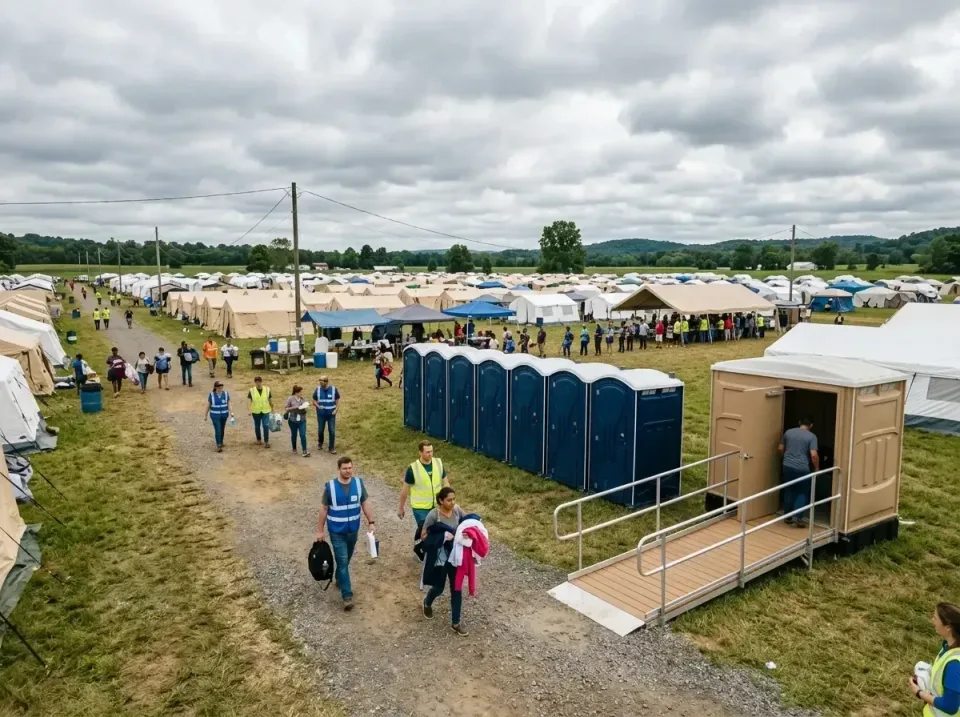 disaster-relief-camp-restrooms-010 — frequently asked questions, Dumpster & Portable Bathrooms Rental in Robins, IA